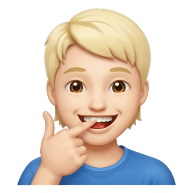 Smiley qui se mord le doigt sticker