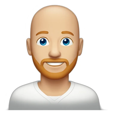 bald guy, ginger goatee, blue eyes, 50-years-old sticker