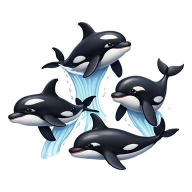 orca squad, 5 oras working in team sticker