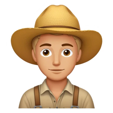 white farmer young sticker