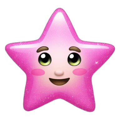 Pink sparkling stars sticker