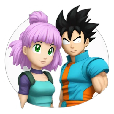 Bulma with goku sticker