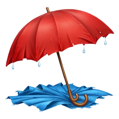 Red umbrella, Lost & Found Object. sticker