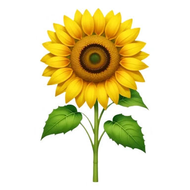 A bright, realistic sunflower with vivid yellow petals and a detailed center. The stem is extremely long, thin, and vibrant green, stretching vertically and occupying most of the image. Natural style, soft lighting, simple background to highlight the flower’s tall, slender shape. sticker