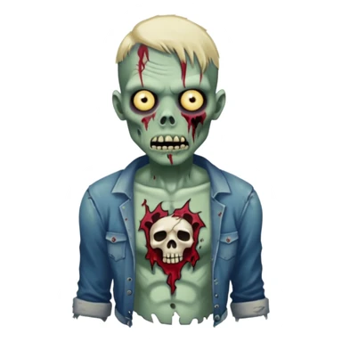 zombie with tattoo sticker
