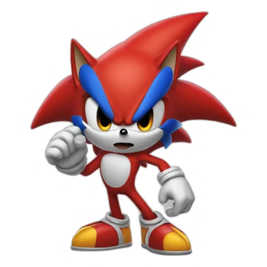 Red sonic sticker
