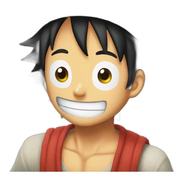 Luffy thiking sticker