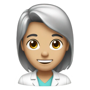 Tan dentist with black hair and black eyes sticker