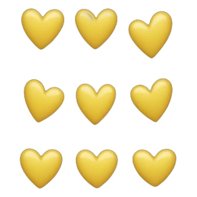 5 yellow hearts sticker