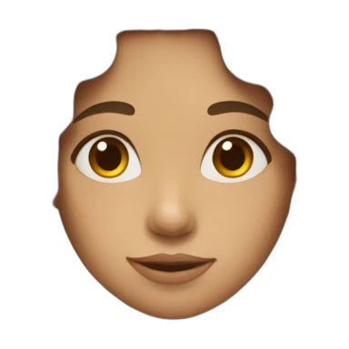 A girl with long curly brown hair sticker