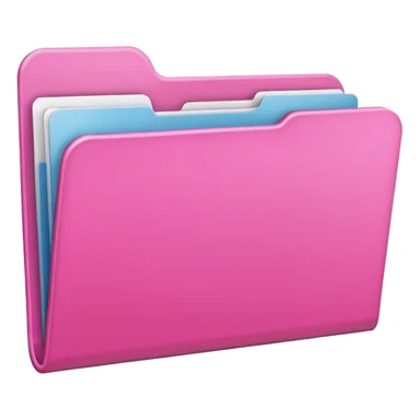 file folder pink without a face sticker