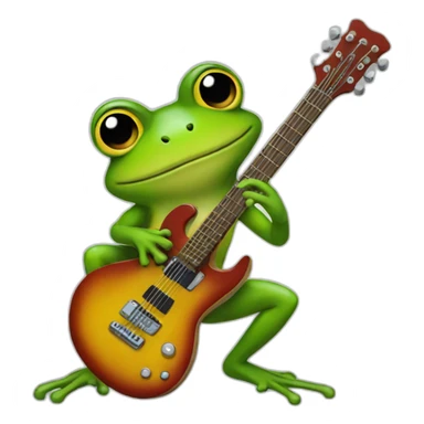 guitar frog sticker