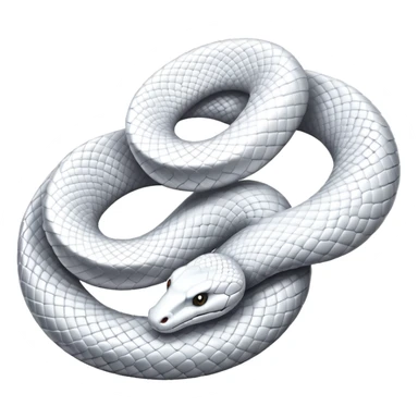 two white snakes  sticker