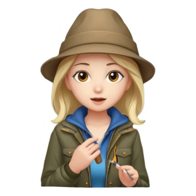 Девушка студентка 18лет с большими сиськами 2-го размера делает минет на природе у костра sticker