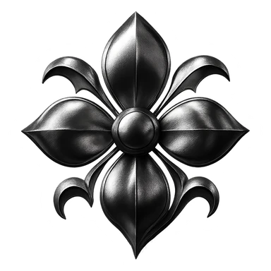 gothic flower, metallic shine, reflective, futuristic gothic details, black and magenta sticker