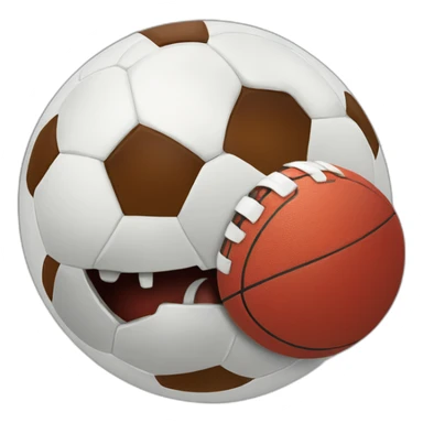 Red healer holding a deflated soccer ball in its mouth sticker