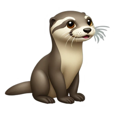 Loutre qui fume sticker