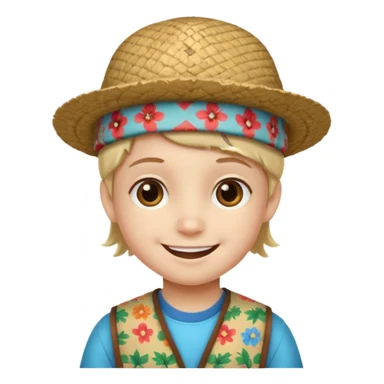 print hat with kid sticker