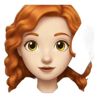 gryffindor Redhead with green eyes pale skin with freckles reading a book sticker