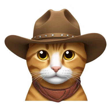 cat wear a cowboy hat  sticker