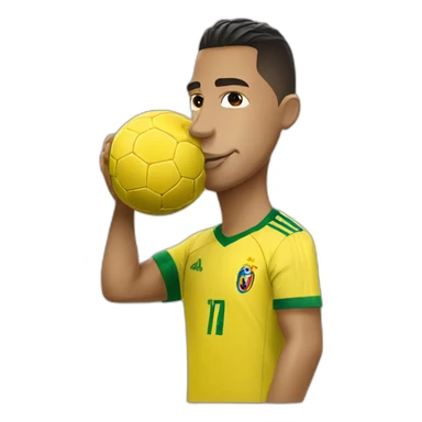 Ronaldo kissing a ball sticker