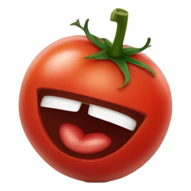 A tomato with lips  sticker