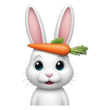 Easter bunny with carrot sticker