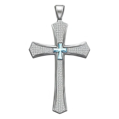 Silver diamond Cross ￼ sticker