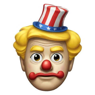 Donald trump as clown sticker
