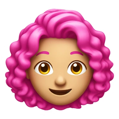 Pink happy face with an attitude  sticker