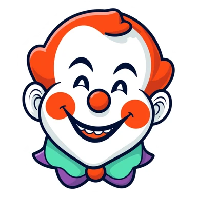 Clown laughing  sticker