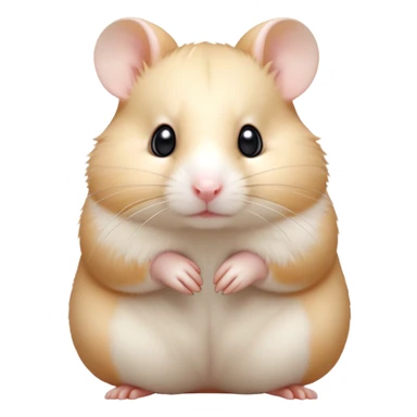 Cinematic Noble Cream Hamster Portrait Emoji, Poised and regal, with a tiny, compact build and a smooth, pristine cream fur, deep-set soulful dark eyes, Simplified yet sharp and sophisticated features, highly detailed, glowing with a soft, dignified glow, high shine, intelligent and energetic, stylized with an air of miniature elegance, focused and attentive, soft glowing outline, capturing the essence of a watchful and confident rodent, so majestic it feels as though it could scurry out of the screen with effortless authority! sticker