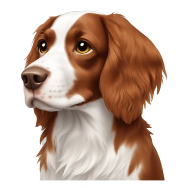 Brittany spaniel long hair sticker