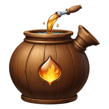 3d oil icon for medieval game sticker