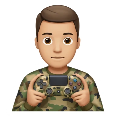  homme-avec-manette-ps4-camouflage not human sticker