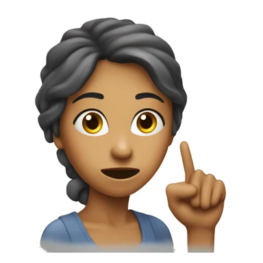 A woman flirtatiously biting her finger  sticker