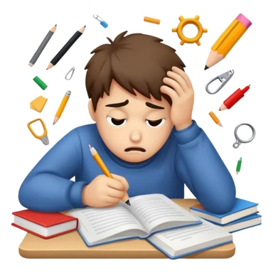 Struggling with homework  sticker