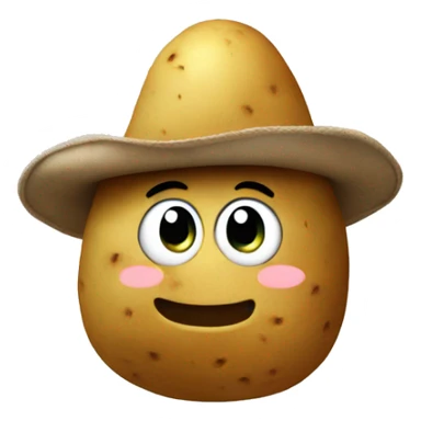Potato in a hat sticker