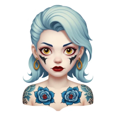 monster woman with big tattoos sticker