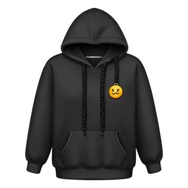 Just Black hoodie, with black ropes  sticker