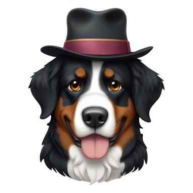 Berne doodle with hat sticker
