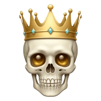 Skeleton with a crown sticker