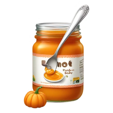 Pumpkin baby food sticker