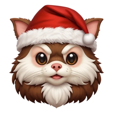 mogwai from the movie gremlins with a santa hat sticker