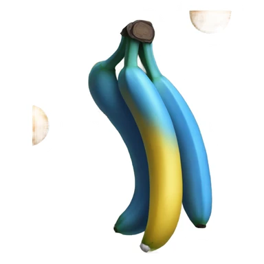 Blue bananas on an orange tree sticker