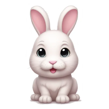 Pale pink cute bunny sticker