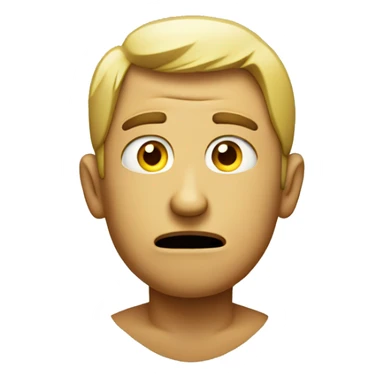 A person shaped emoji looking lost and confused sticker