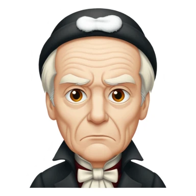 scrooge with frown sticker