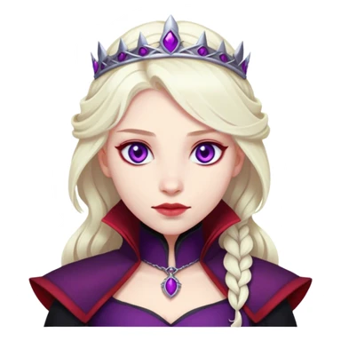 Targaryen Princess with purple eyes, wearing black and red only. sticker