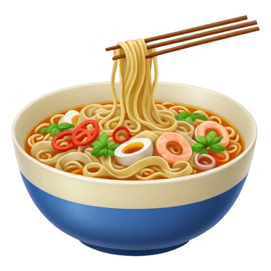 Chinese noodles, several flavors, different colors sticker